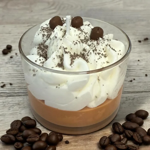 Bougie parfumée naturelle Douceur crémeuse au café en collaboration avec Hiwet Coffee