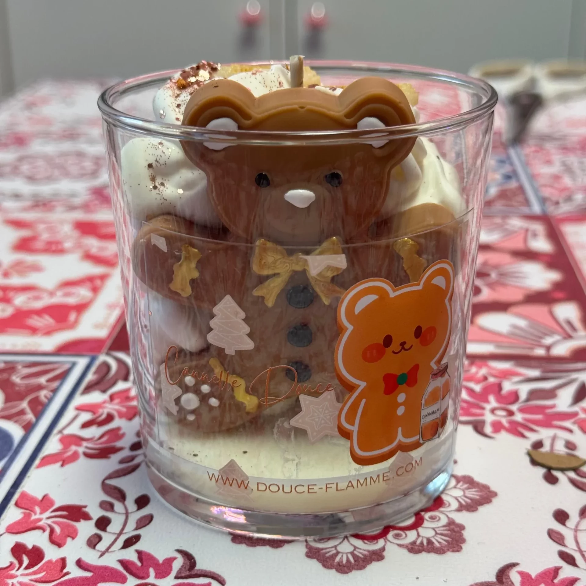 Bougie gourmande parfumée Cannelle Douce par Douce Flamme