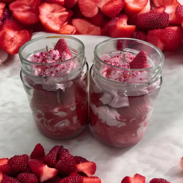 bougie-gourmande-fraise-tagada-douce-flamme