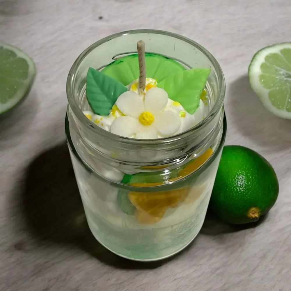 bougie gourmande citron vert bougie artisanale parfumée douce flamme