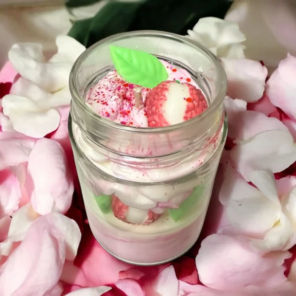 bougie gourmande litchi bougie artisanale parfumée douce flamme