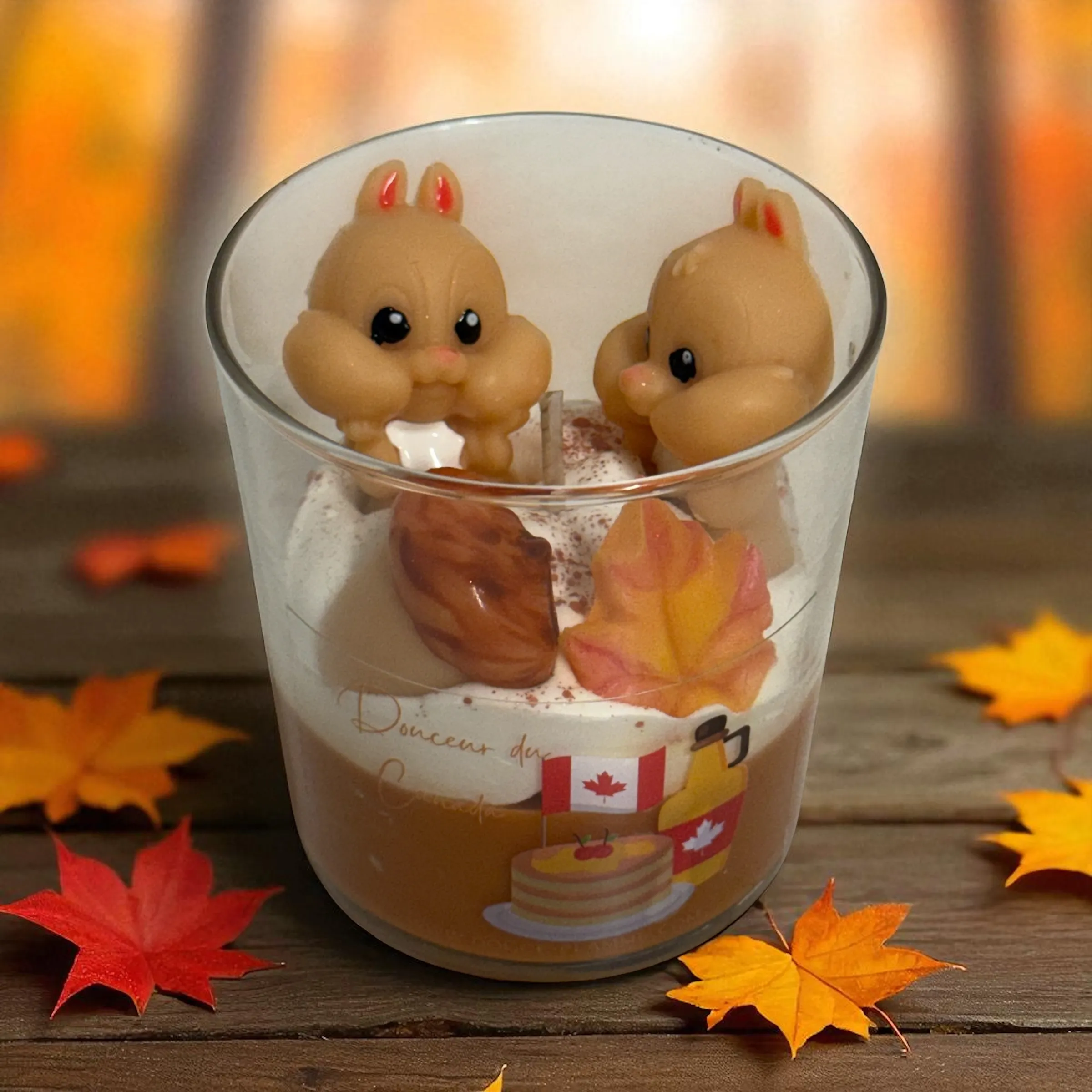 Bougie gourmande parfumée Douceur du Canada par Douce Flamme