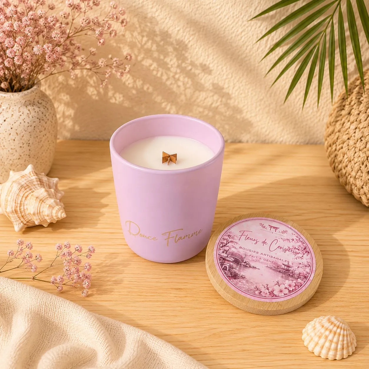 bougie-parfumée-fleur-de-cerisier-douce-flamme
