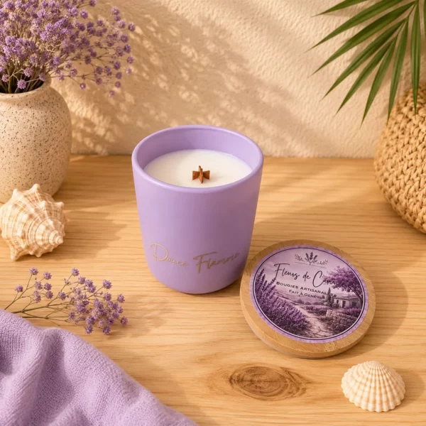 bougie-parfumée-lavande-douce-flamme